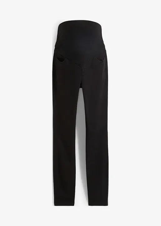 Umstandsjeggings mit Stretch, Skinny in schwarz von vorne - bonprix