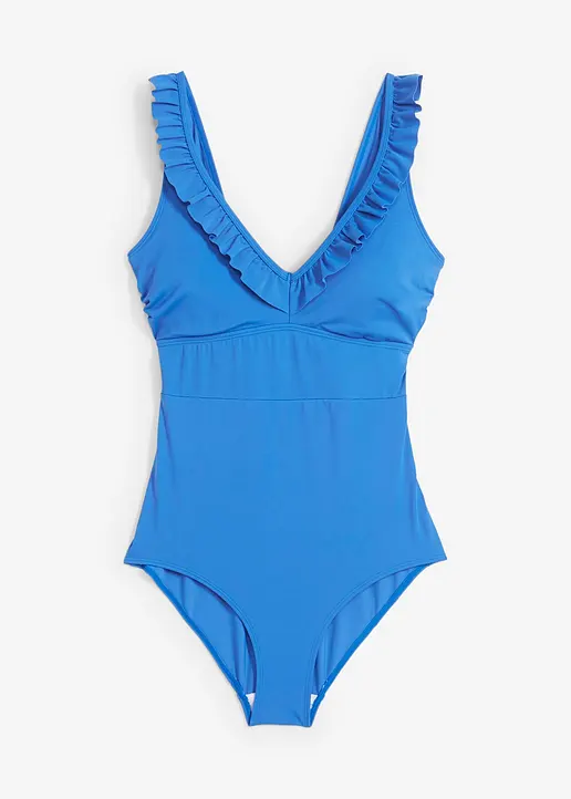 Badeanzug in blau von vorne - bonprix
