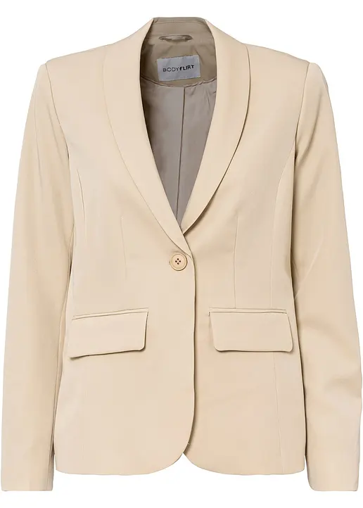 Blazer in beige von vorne - bonprix