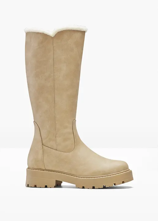 Stiefel in beige von vorne - bonprix
