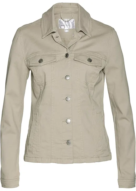 Jacke in beige von vorne - bonprix