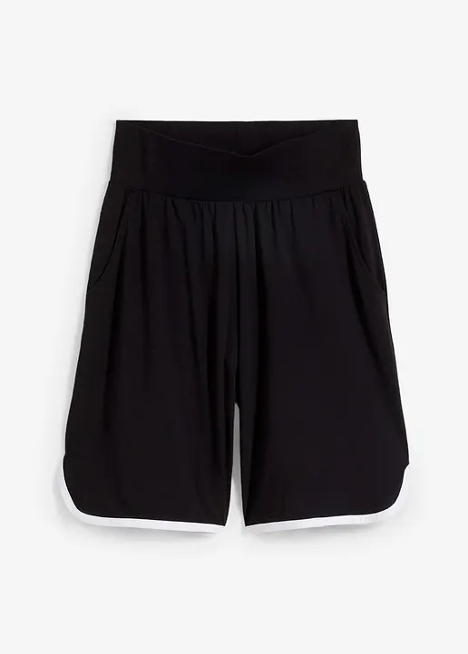 Schnelltrocknende Bermuda in schwarz von vorne - bonprix