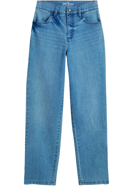 Jungen Jeans, Wide Leg in blau von vorne - bonprix