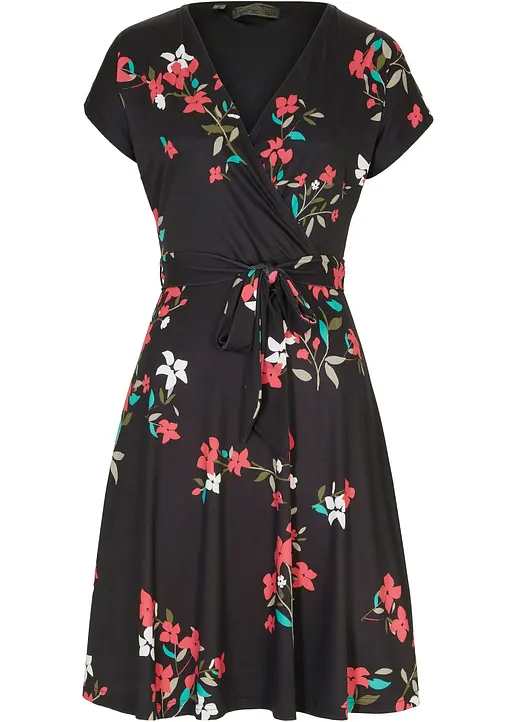 Shirtkleid in schwarz von vorne - bonprix