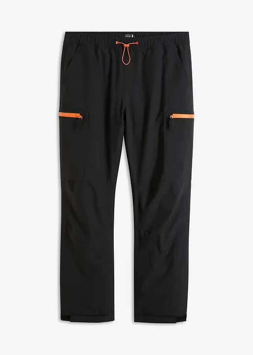 wasserdichte Funktions-Thermo-Hose, Relaxed Fit in schwarz von vorne - bonprix