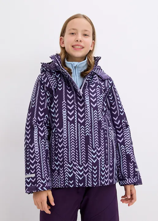 Mädchen Skijacke in lila von vorne (im Anschnitt) - bonprix