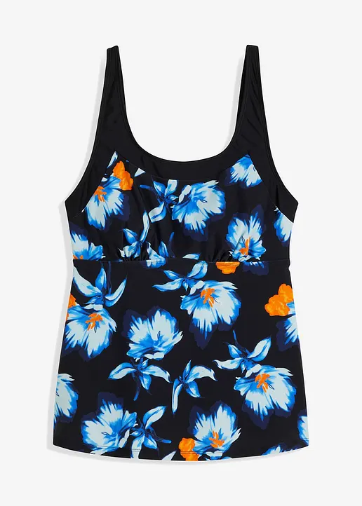 Tankini Oberteil in schwarz von vorne - bonprix