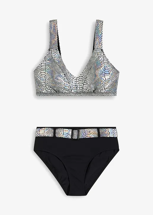 Bikini (2-tlg.Set) in schwarz von vorne - bonprix