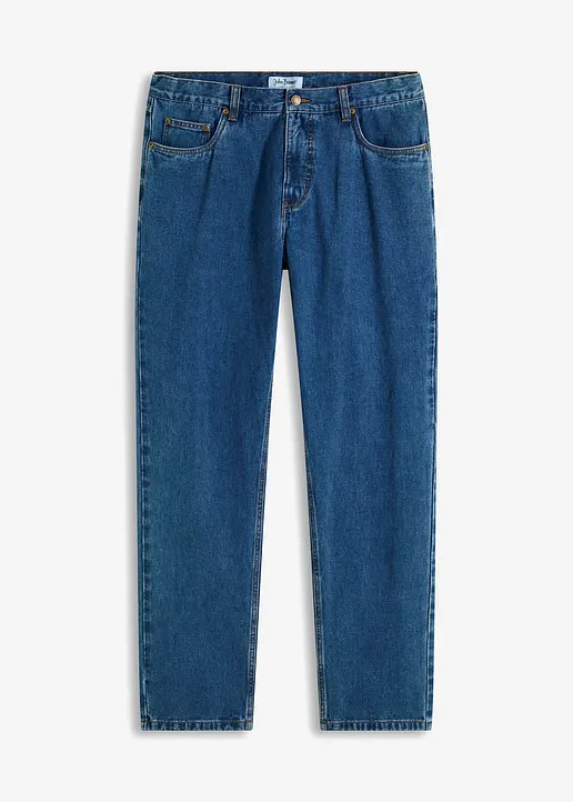 Regular Fit Jeans aus stabilem Denim, Straight in blau von vorne - bonprix