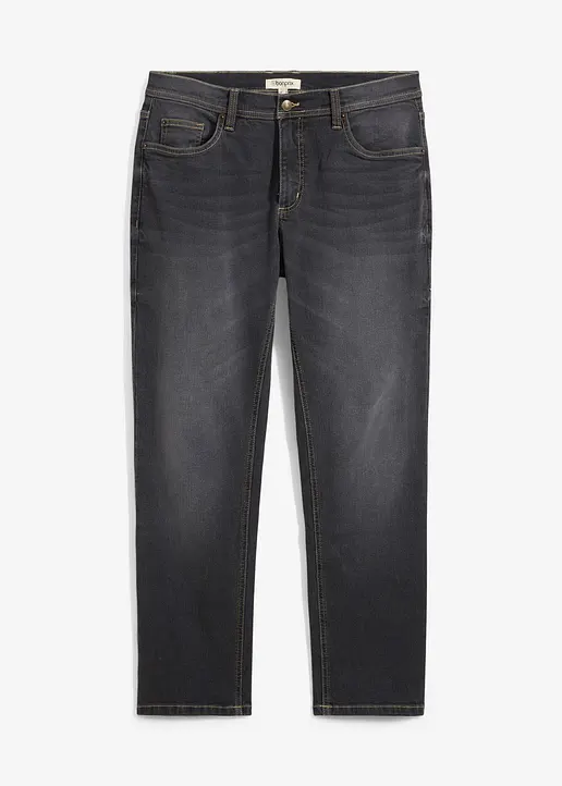 Regular Fit Jeans, Straight in schwarz von vorne - bonprix