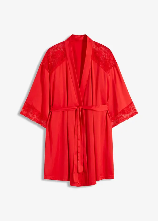 Kimono in rot von vorne - bonprix