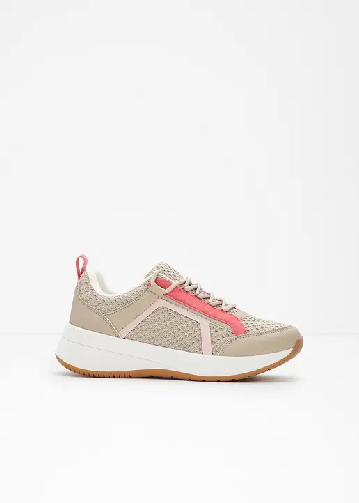 Sneaker in beige - bonprix