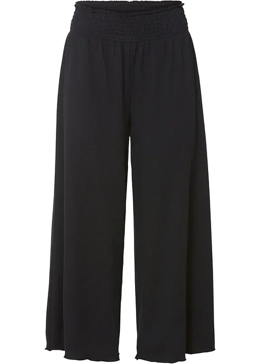 Culotte mit Bequembund in schwarz von vorne - bonprix