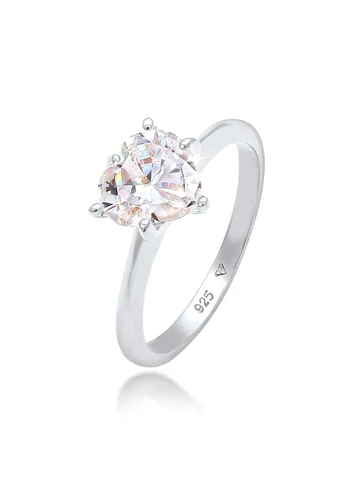Elli Ring aus 925er Sterling Silber in silber von vorne - elli