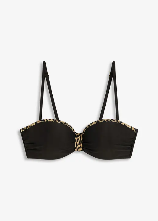 Bügel Bikini Oberteil in schwarz von vorne - bonprix