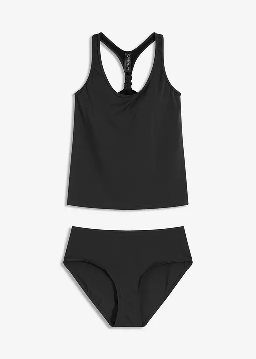 Tankini (2-tlg.Set) in schwarz von vorne - bonprix