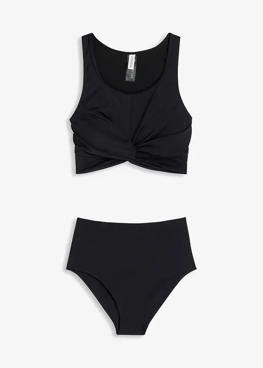 Bustier Bikini (2-tlg.Set) in schwarz von vorne - bonprix