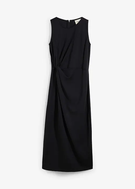 Midikleid aus bequemen Punto di Roma in schwarz von vorne - bonprix