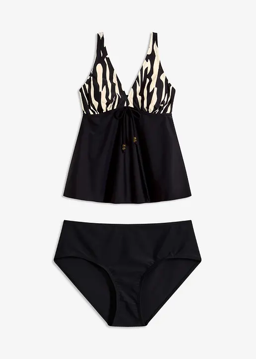 Tankini (2-tlg.Set) in beige von vorne - bonprix
