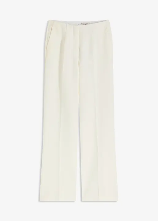 Marlenehose in weiß von vorne - bonprix
