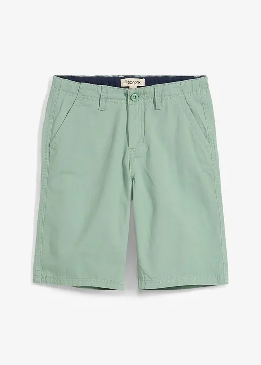 Chino-Bermuda, Regular Fit in grün von vorne - bonprix
