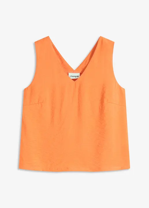 Blusentop aus softem Viskose-Mix in orange von vorne - bonprix