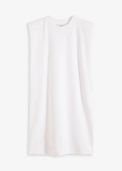 Minikleid mit Schulterfokus in weiß von vorne - bonprix
