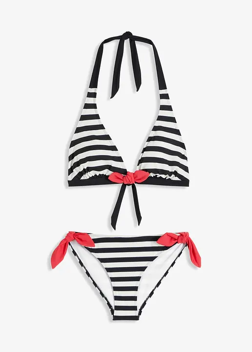 Neckholder Bikini (2-tlg. Set) in schwarz von vorne - bonprix