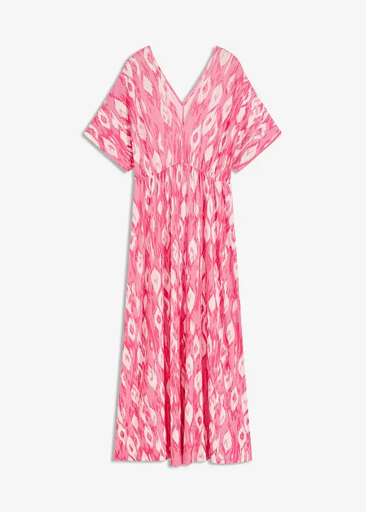 Maxikleid aus softem Viskose-Mix in pink von vorne - bonprix