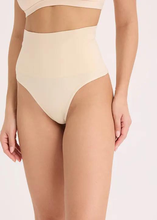 Seamless Light Shape-String  (2er Pack) in beige von vorne - bonprix