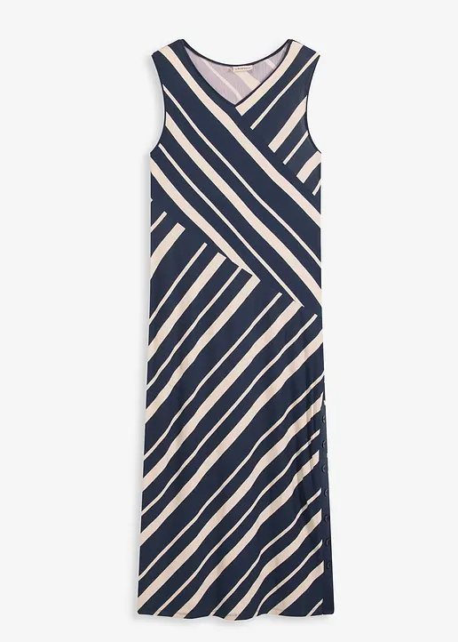 Maxikleid in blau von vorne - bonprix
