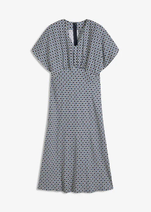 Kleid aus fließender Viskose in beige von vorne - bonprix