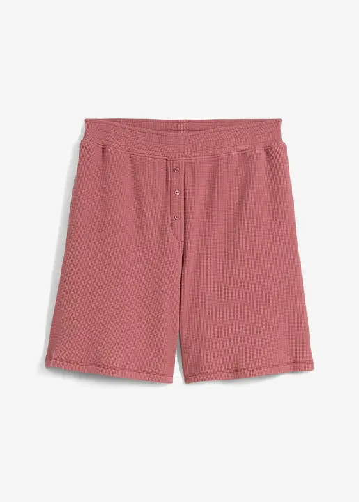 Schlupf-Shorts aus reiner Baumwolle in lila von vorne - bonprix
