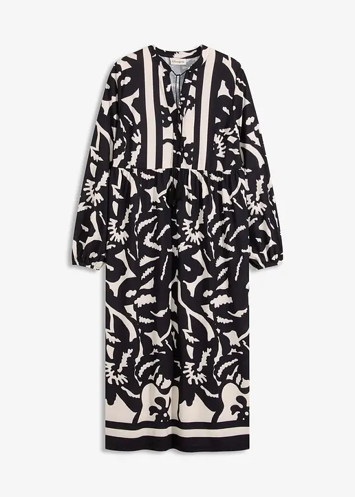 Tunika-Kleid in schwarz von vorne - bonprix