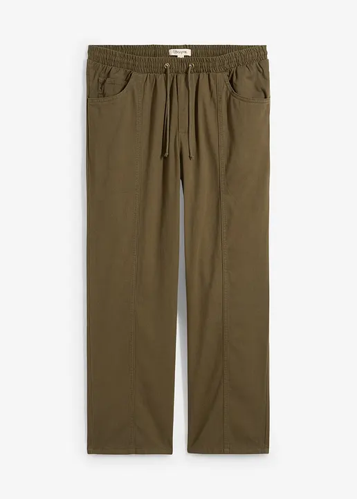 Classic Fit Schlupfhose mit Komfortbund, Straight in grün von vorne - bonprix