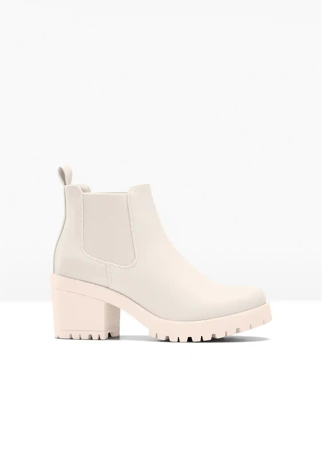Boots Beige Stradivarius Boots Weiss Braune Chelsea Boots Aus
