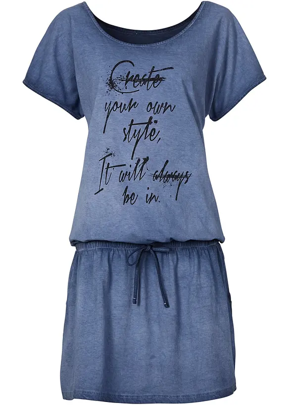 Jerseykleid in blau - bonprix
