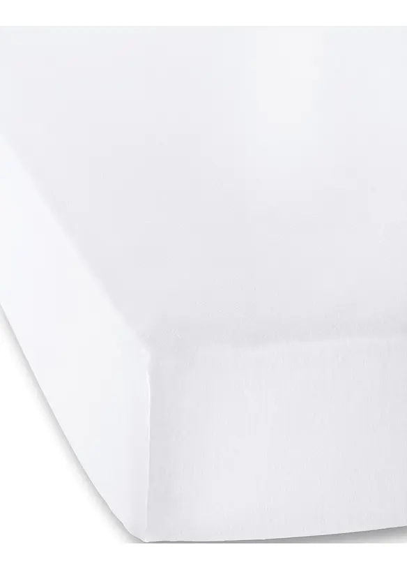 Jersey 40cm Spannbettlaken in weiß - bonprix