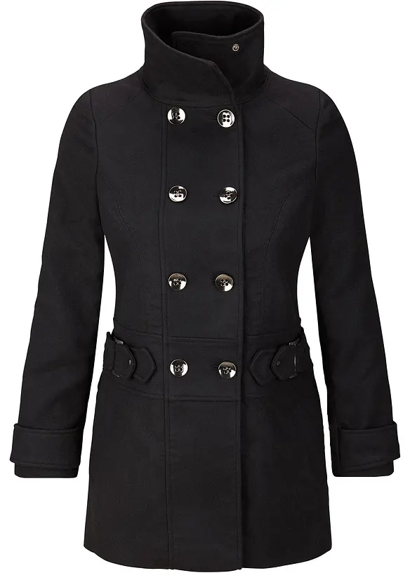 Kurzmantel, Petite in schwarz - bonprix