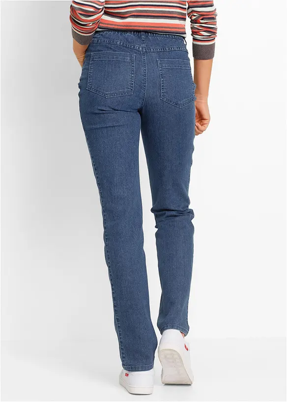 Gerade Stretch-Hose (2er-Pack) in blau von hinten - bonprix Gerade Stretch-Hose (2er-Pack) in blau von hinten - bonprix