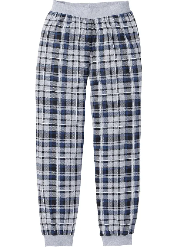 Pyjamahose aus Jerseyware in grau - bonprix