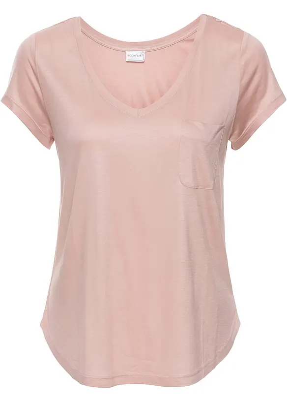 T-Shirt aus softer Viskose in rosa von vorne - bonprix T-Shirt aus softer Viskose in rosa von vorne - bonprix