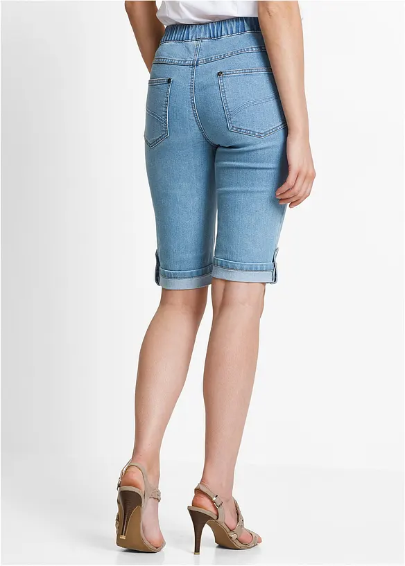 Jeans-Bermuda mit Bequembund in blau von hinten - bonprix Jeans-Bermuda mit Bequembund in blau von hinten - bonprix