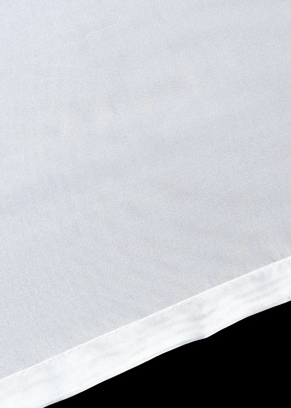 Transparentes Raffrollo einfarbig in weiß Detailaufnahme vom Material - bonprix
