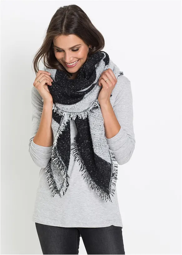 XXL Schal, Soft Touch in schwarz von vorne (im Anschnitt) - bonprix