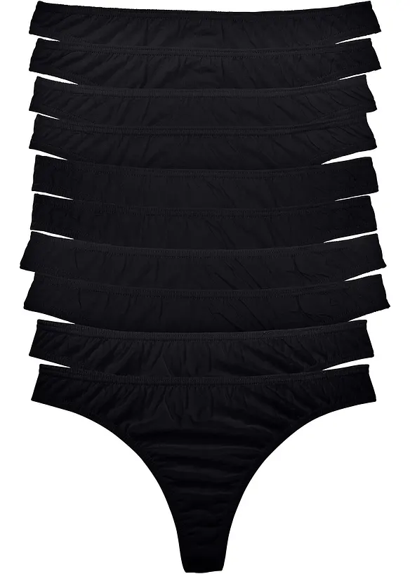 String (10er Pack) in schwarz von vorne - bonprix