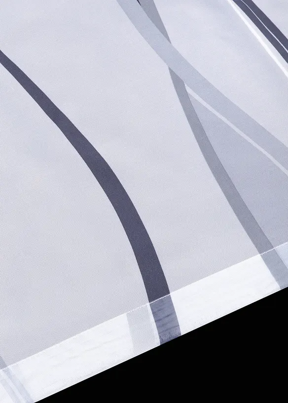 Raffrollo mit Wellenmuster mit recyceltem Polyester in silber Detailaufnahme vom Material - bonprix