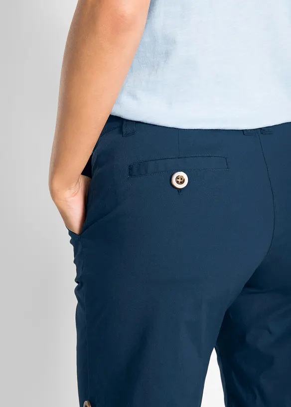 Stretch-Bermuda in blau (Detailaufnahme) - bonprix