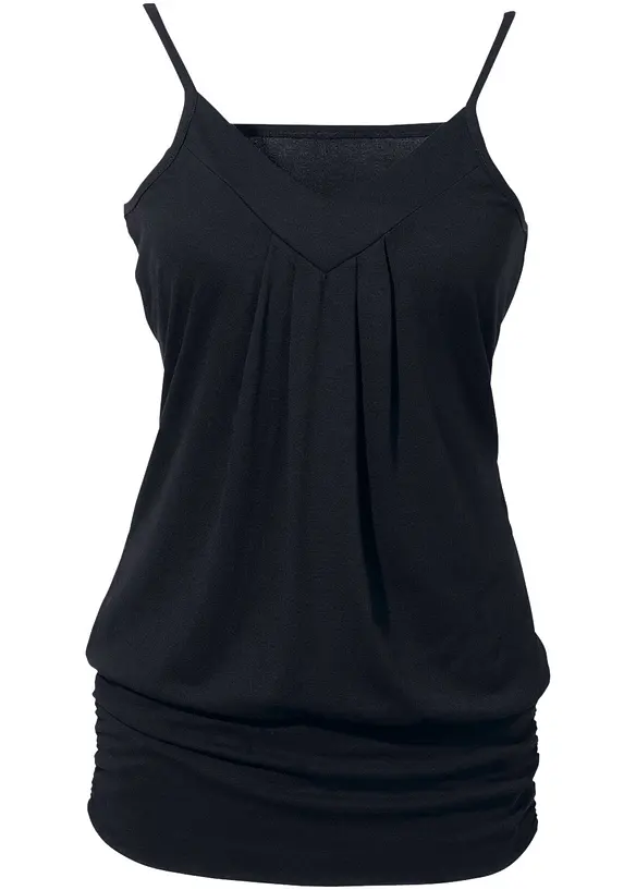 Spaghetti-Top in schwarz von vorne - bonprix Spaghetti-Top in schwarz von vorne - bonprix