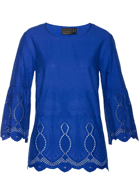 Tunikabluse in blau von vorne - bonprix